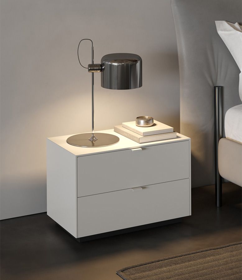Біла приліжкова тумба Folio D
