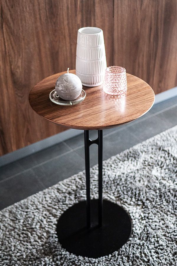 Theo coffee tables with natural veneer in a minimalist style by Lansot
